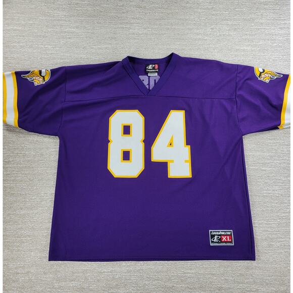 VTG Logo Athletic Randy Moss Jersey Mens XL Purple Minnesota Vikings NFL 90's - Picture 8 of 15